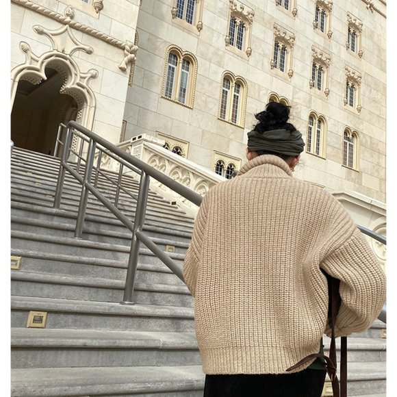 Winter turtleneck thickened sweater - Picture 2 of 5